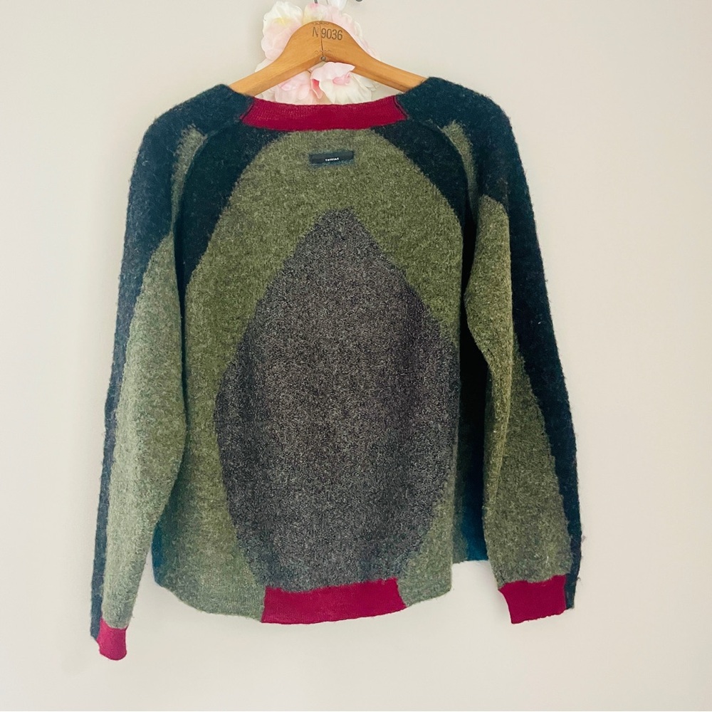 Cotelac Patchwork Pullover Sweater Wool Mohair Bl… - image 7
